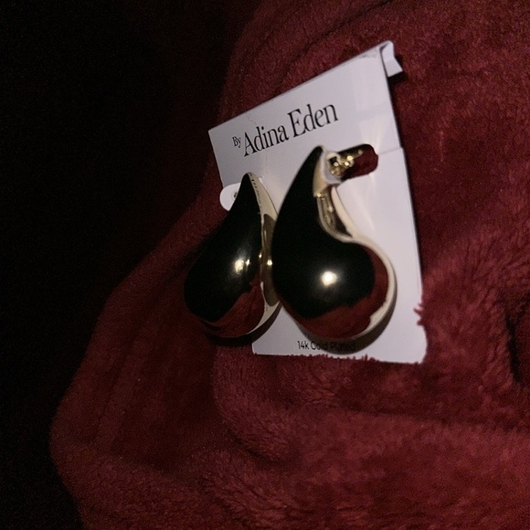 Vintage style chunky 14K gold plated doom stud earrings  Lstge - Picture 6 of 6